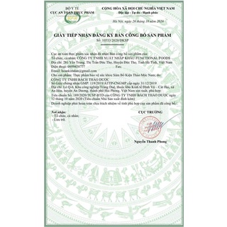 Sâm bổ kiện Thảo Mộc Nam Anan Organic
