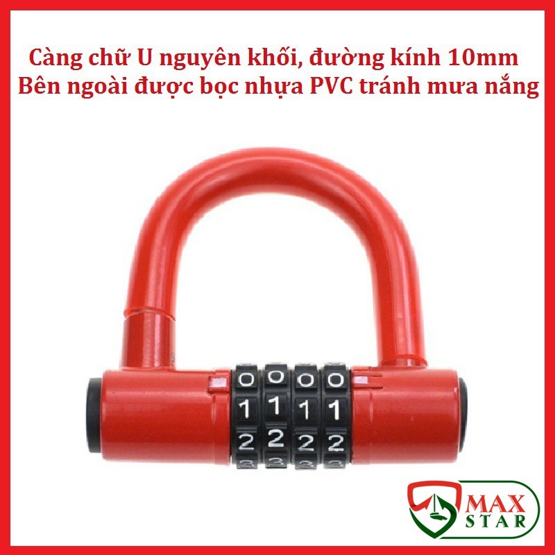 Khóa số chữ U chống trộm cao cấp Khóa số mini chữ U chống cắt ✅