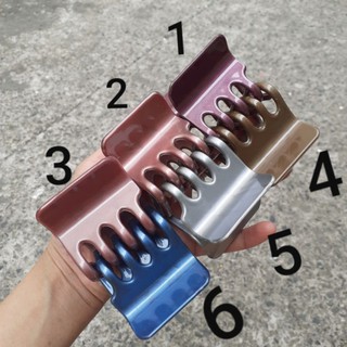 Kẹp tóc vuông 8 răng màu nhũ 4.5cm