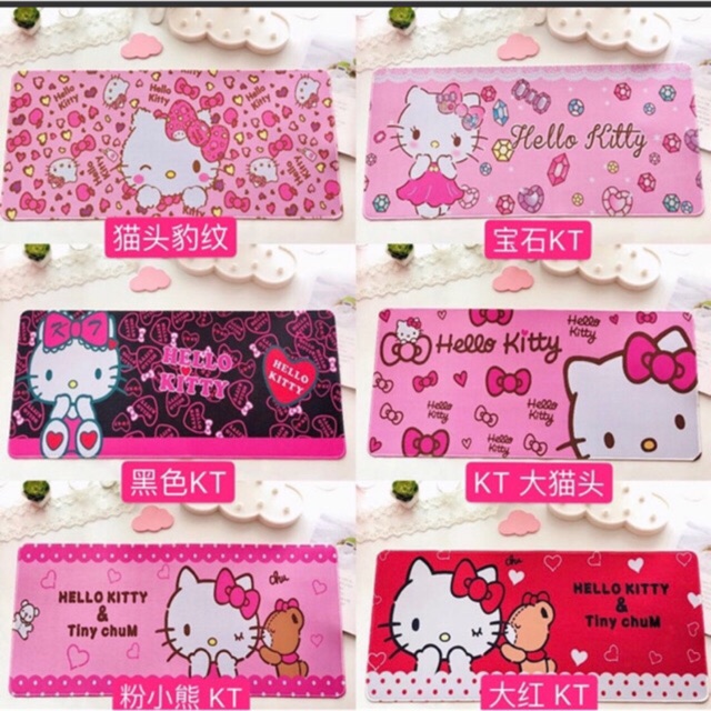 Tấm lót bàn da PU Hello Kitty