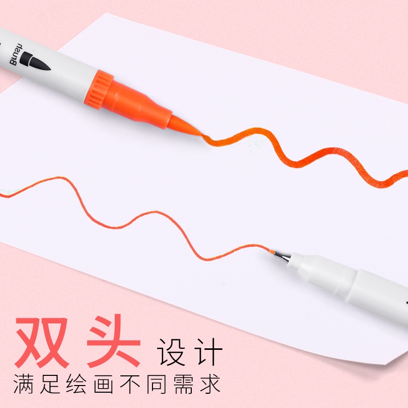 Bộ set 12 24 36 48 màu bút viết calligraphy luyện viết siêu đẹp , bút brush nhiều màu MONABOOK
