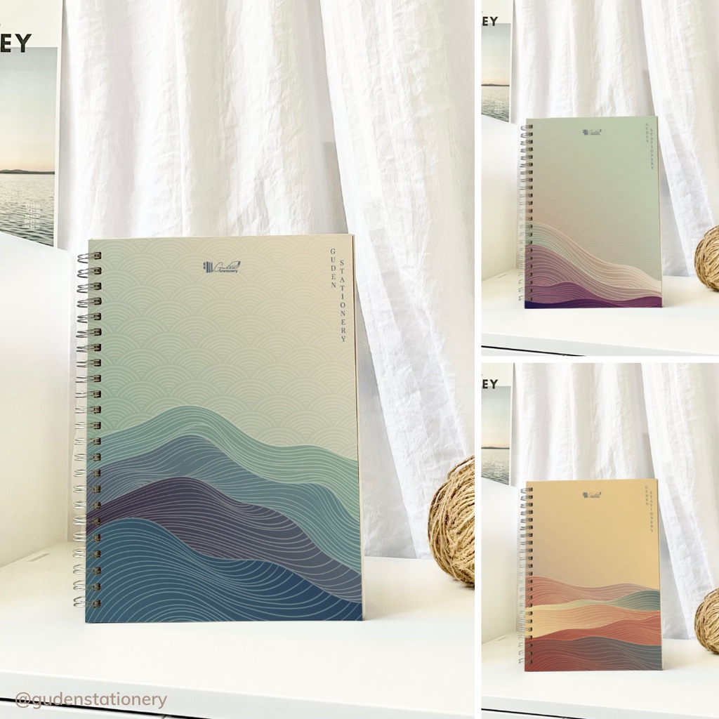 Sổ tay cỡ A5 sóng Nhật Bản ver2 120 trang_Guden Stationery