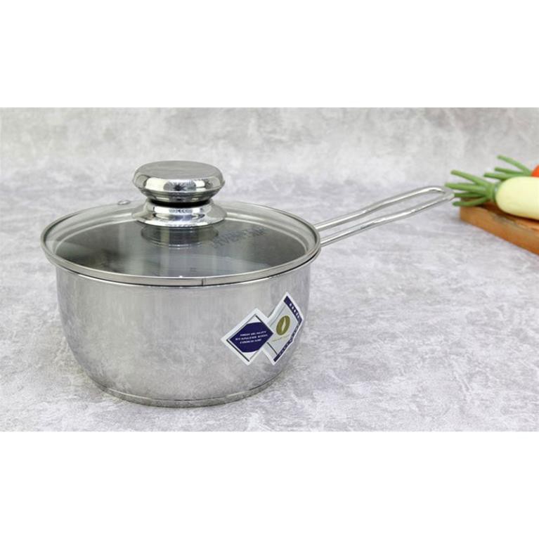 Nồi nấu bột/cháo [𝐅𝐑𝐄𝐄𝐒𝐇𝐈𝐏] 3 đáy Inox 430 Fivestar 14cm