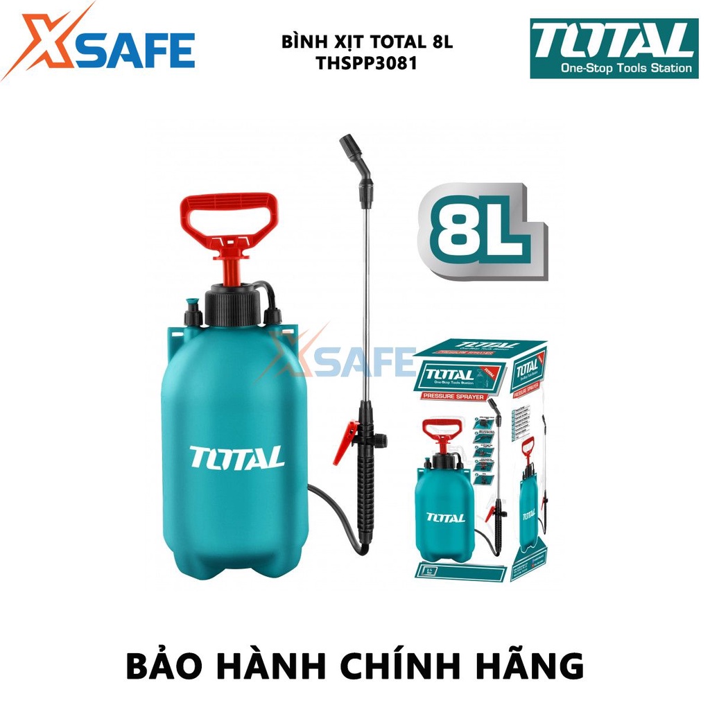Bình Phun Xịt Thuốc Khử Khuẩn TOTAL THSPP3081 | Bình xịt 8l Dung tích bình xịt: 8L, Áp suất: 2.5 bar