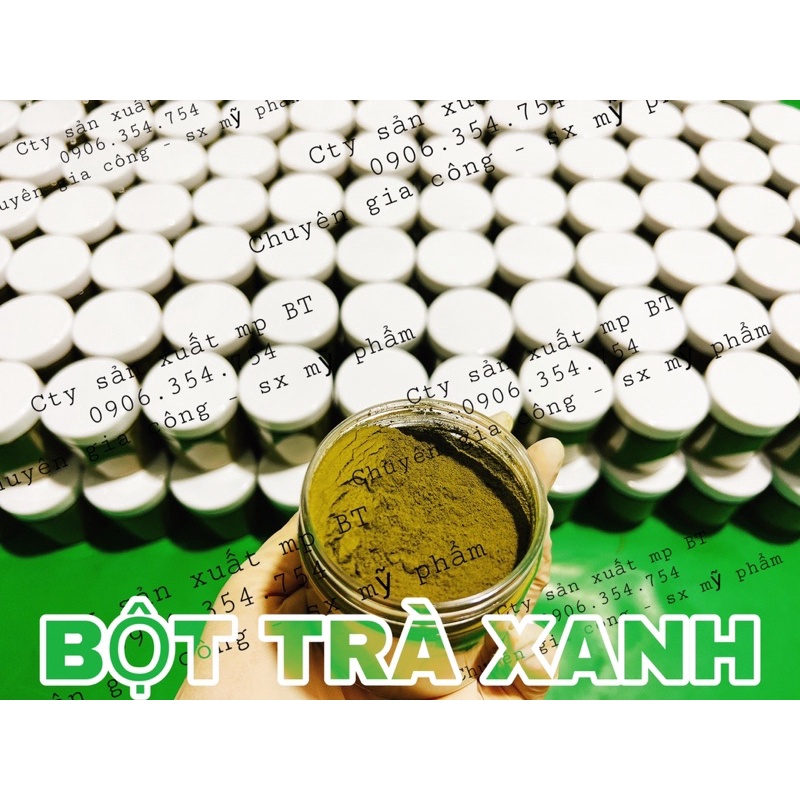 Bột trà xanh đắp mặt nguyên chất sấy lạnh Naturfarm hữu cơ 100gr - bột trà xanh nguyên chất organic