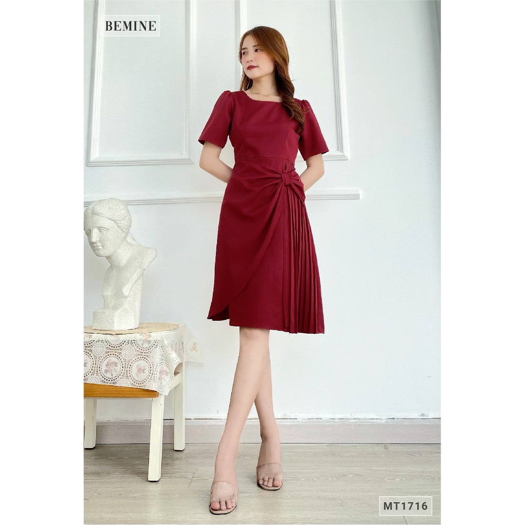 [Mã WABRWA15 giảm 15% đơn 300K] Đầm xếp nơ tà váy BEMINE MT1716DO | BigBuy360 - bigbuy360.vn