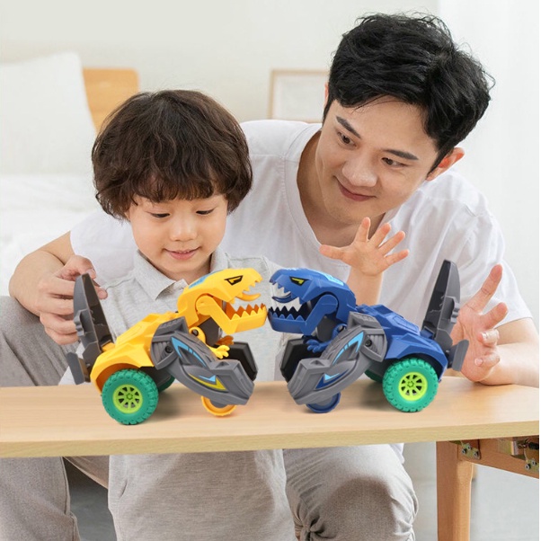 Xe ô tô khủng long đẩy trớn 2 chiều biến hình cho bé thông minh vận động [Đồ Chơi Trẻ Em]