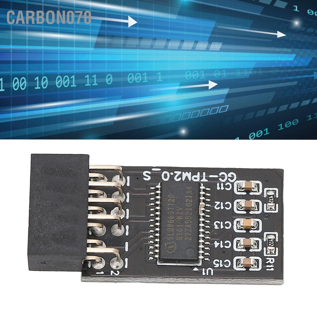 Carbon070 Mô-đun bảo mật mã hóa TPM 2.0 cho giao diện GIGABYTE 12Pin LPC thẻ từ xa cao