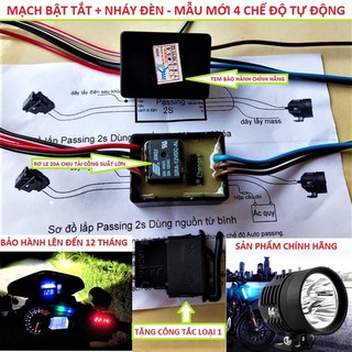 MẠCH PASSING SMART AUTO HỌC LỆNH 4 CHẾ ĐỘ CHO ĐÈN TRỢ SÁNG BẢN ĐẶC BIỆT