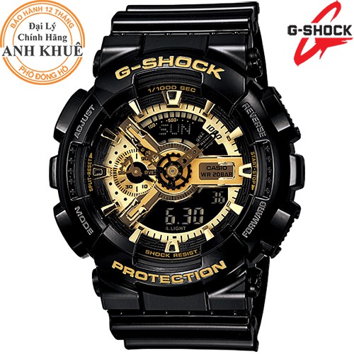Đồng hồ nam dây nhựa G-SHOCK chính hãng Casio Anh Khuê GA-110GB-1ADR