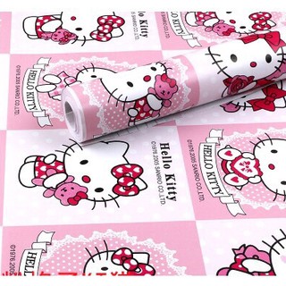 10m giấy dán tường kitty ô vuông 5322