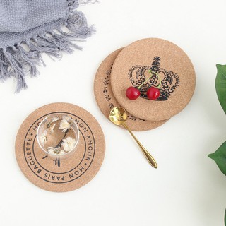 Miếng lót ly lót cốc chất liệu gỗ thấm nước cực tốt dùng cho quán café trà sữa bánh ngọt