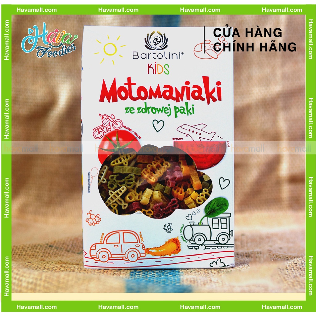 [HÀNG CHÍNH HÃNG] Mì Nui Rau Củ Cho Bé Bartolini 250gr