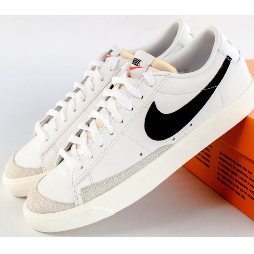 Giày Sneaker Nike_Blazer Đen Trắng Cổ Thấp Nam Nữ, Giày Thể Thao Nike_Blazer low 77 Vintage White Black   mẫu mới 2023