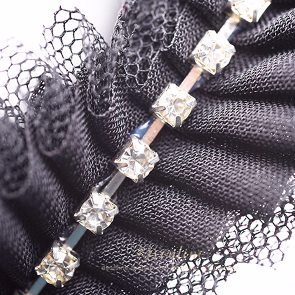 Băng Đô Cài Tóc Vải Lưới Đính Ngọc Trai Phong Cách Hàn Quốc Cổ Điển Cho Nữ