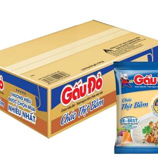 cháo gâu đỏ thịt băm thùng 50 gói