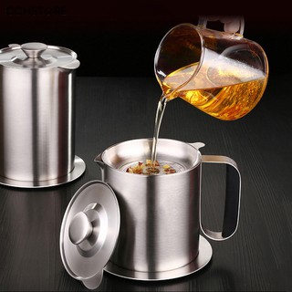 Bình inox đựng dầu ăn kèm lưới lọc