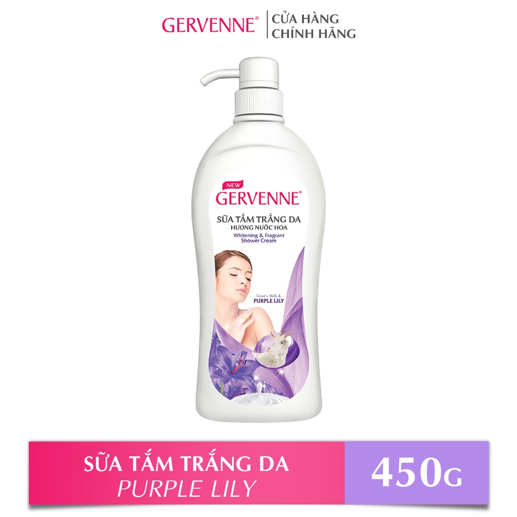 Sữa tắm dưỡng thể Trắng Da Gervenne 450g/chai