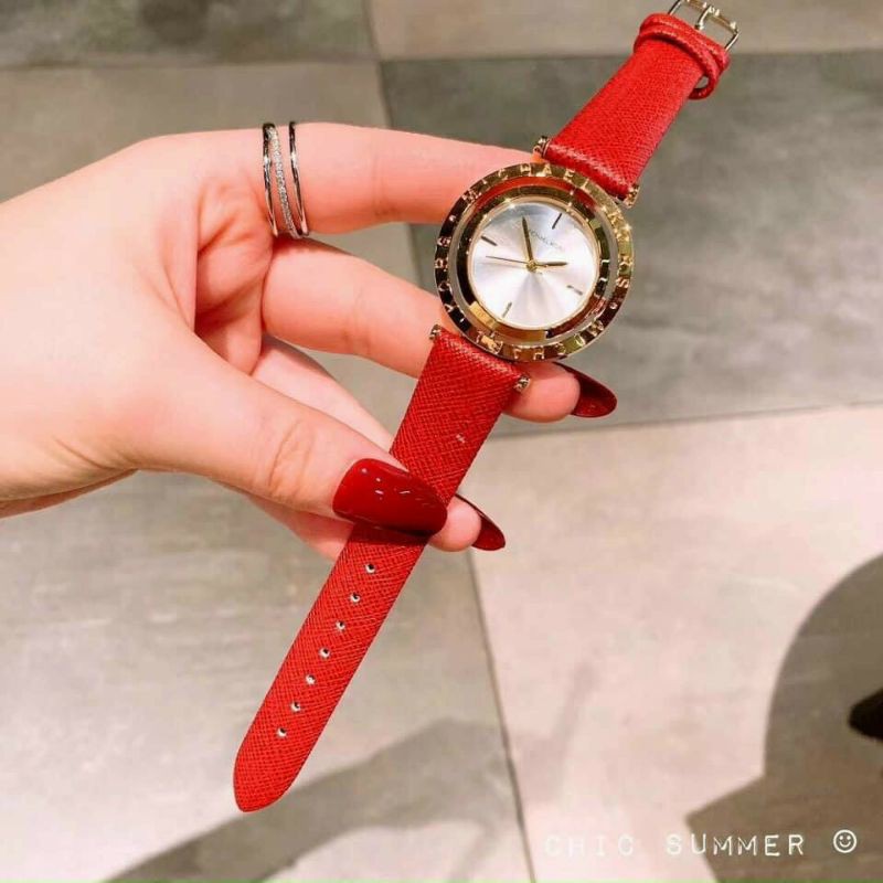 Đồng hồ nữ Michael Kors Dây da mặt xoay độc đáo cá tính mã MK360 | BigBuy360 - bigbuy360.vn