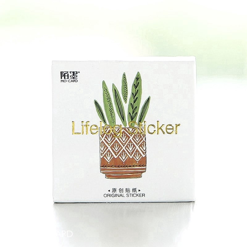 Hộp 45 Sticker chậu cây trang trí nhật kí scrapbook