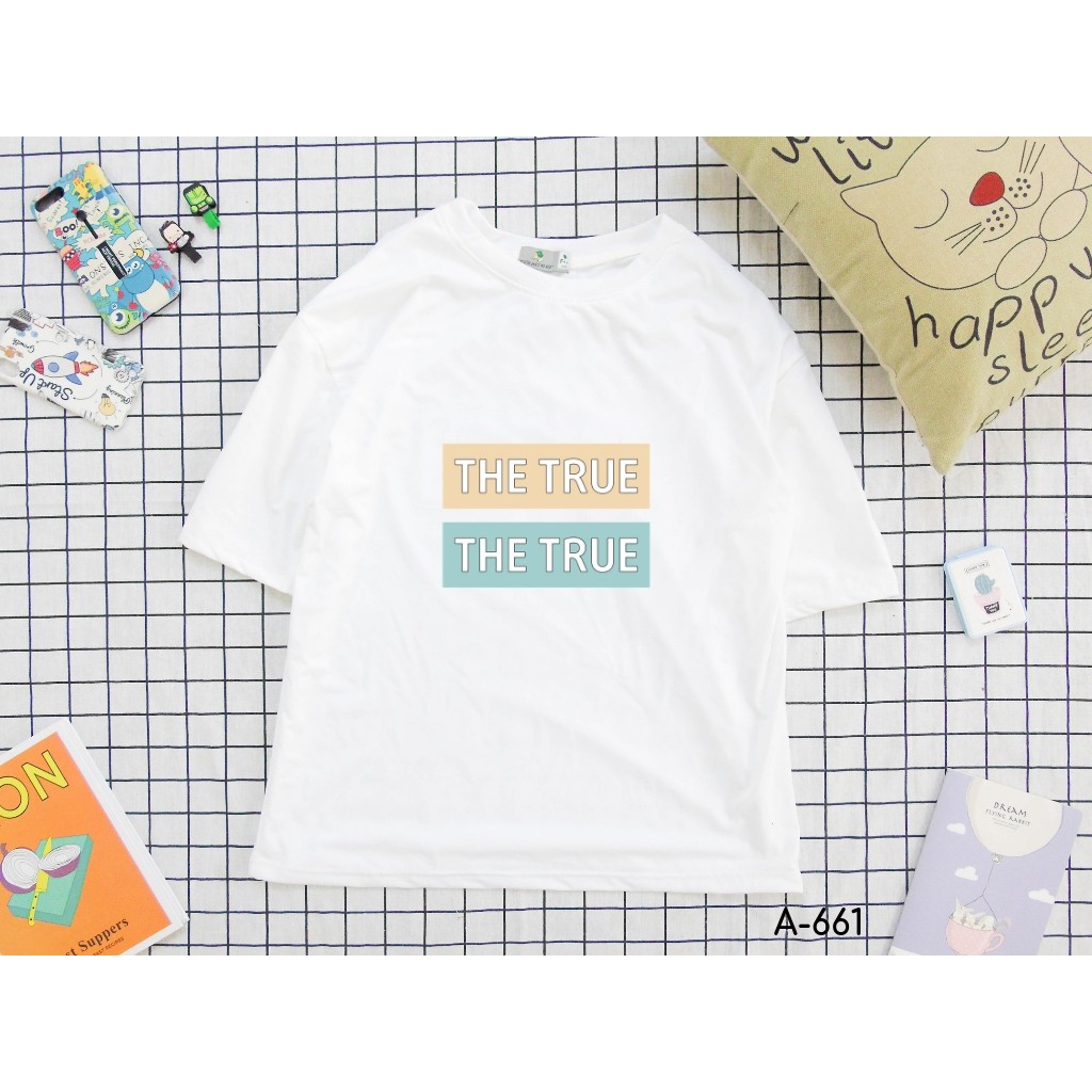 Áo Thun Nam Nữ Tay Lỡ Unisex Phông Trơn Oversize Form Rộng Basic Tee Hình the true