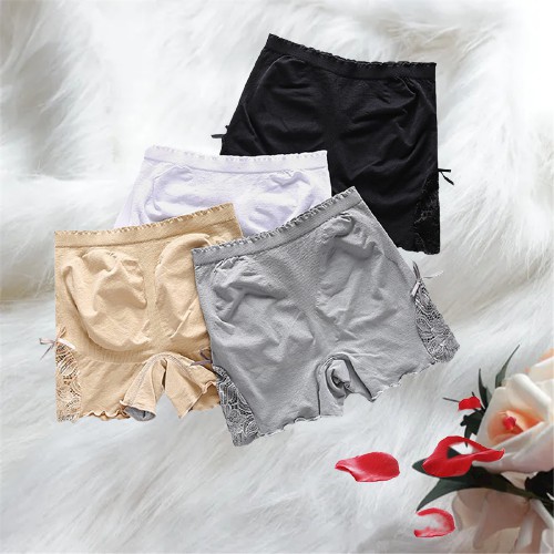 Quần lót ngắn an toàn phối ren quyến rũ cho nữ