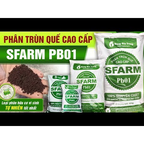 2kg Phân trùn quế SFARM nguyên chất - Phân hữu cơ cho hoa kiểng (hồng, mai, sứ, bonsai...) và rau sạch