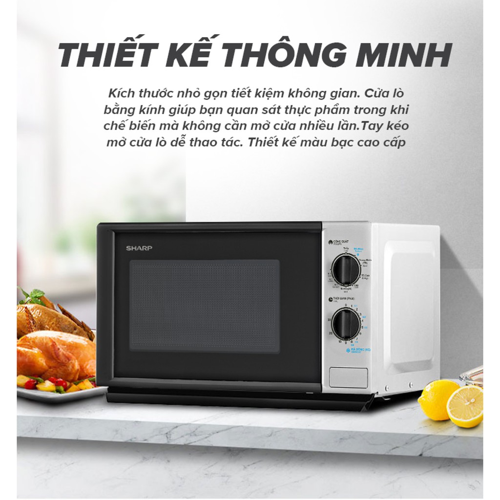 Lò vi sóng Sharp 20L có nướng R-G225VN-BK