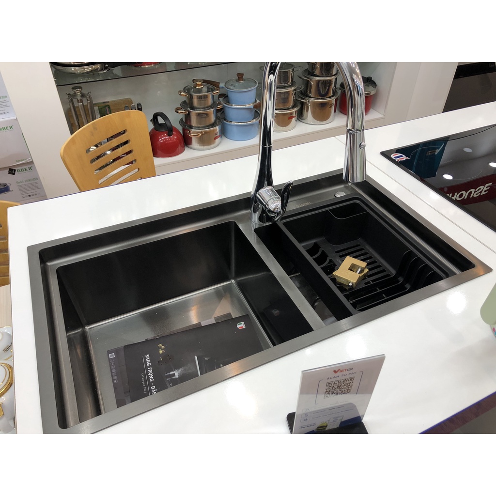 Chậu rửa bát cao cấp Soochi phủ nano