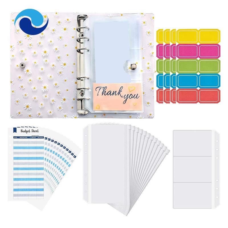 Sổ kiểm soát chi tiêu khổ A6 bìa PVC có vòng cố định bỏ túi tiện dụng