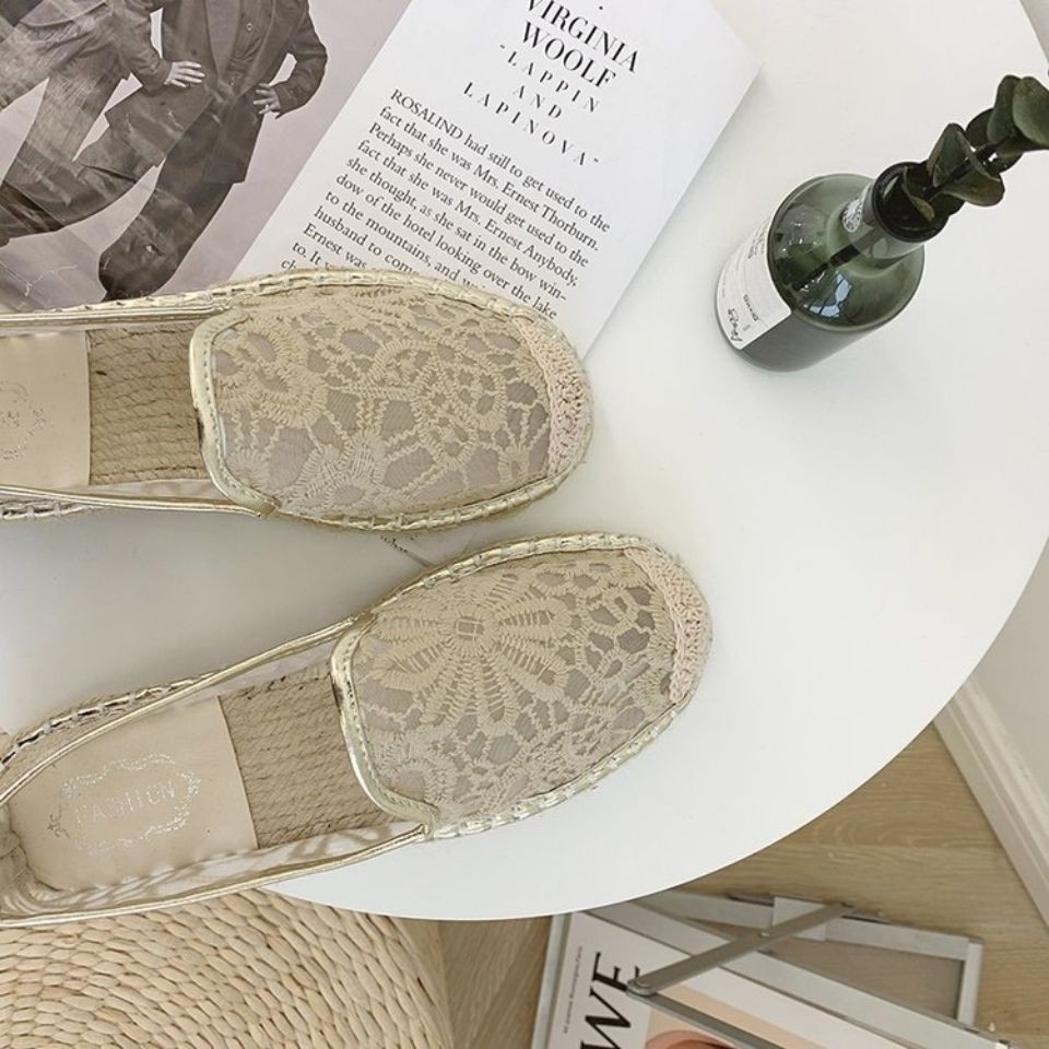 Giày Lười Đan Cói Đế Bằng Thời Trang Cho Nữ | BigBuy360 - bigbuy360.vn