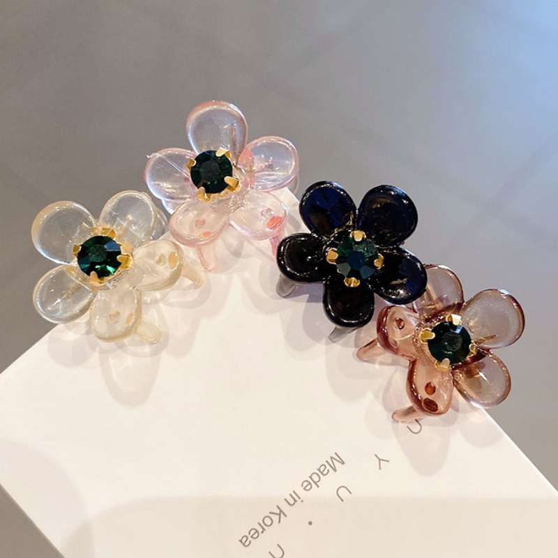 Kẹp tóc đính hoa thiết kế xinh xắn dễ thương cho nữ