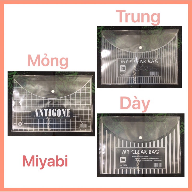 [SALE] Combo 30 Túi Clear bag - túi đựng tài liệu - hồ sơ cao cấp