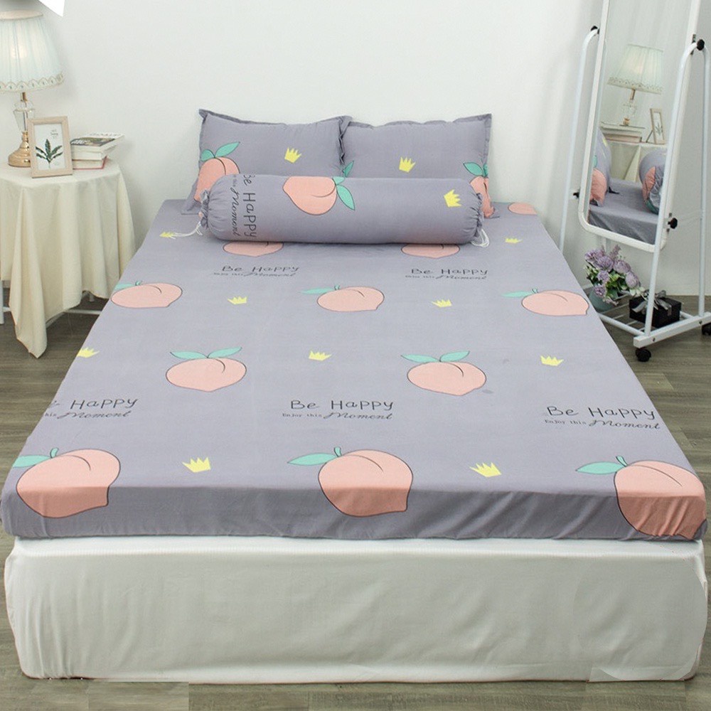 Bộ ga gối cotton poly nhập khẩu vải mềm mại thoáng khí nhiều màu sắc đủ kích thước giường