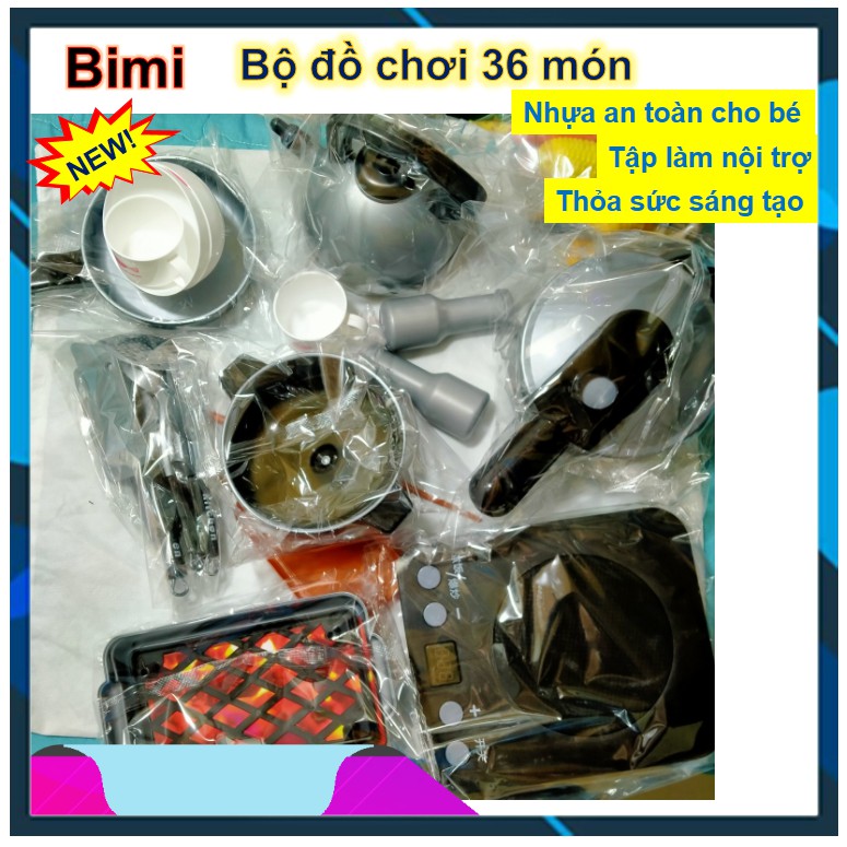 [SỈ = LẺ] Bộ Đồ Chơi Nấu Ăn Cho Bé 36 Chi Tiết ❤️  Chất Liệu Nhựa An Toàn Cho Bé ❤️ hàng Việt Nam