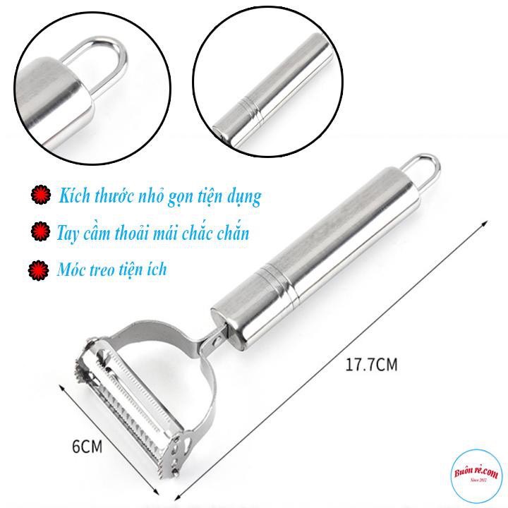 Bào rau củ inox sắc bén 2 in 1, bào sợi củ quả dễ dàng