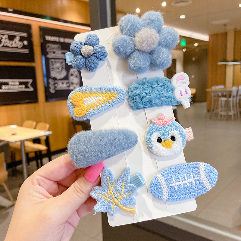 Set Kẹp Tóc Dễ Thương Phong Cách Hàn Quốc 2020 Dành Cho Bé