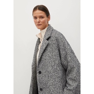 Áo dạ Mango dáng oversized xuất dư