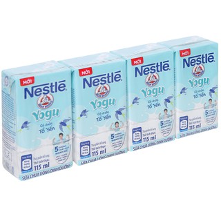 Lốc 4 hộp sữa chua tổ yến Nestlé Yogu 115ml