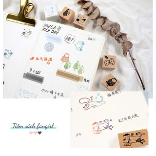 Con dấu stamp gỗ vintage retro