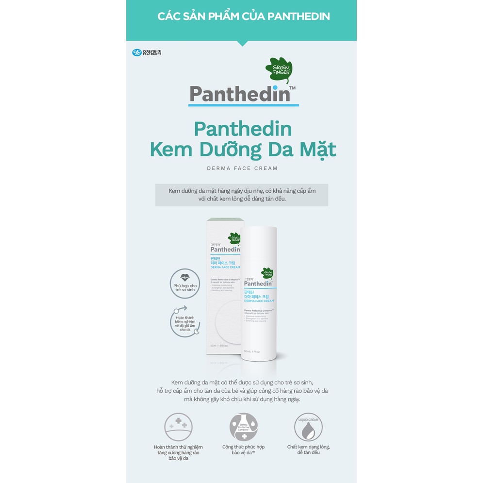 Combo 2 Gel Dưỡng Ẩm Và Kem Dưỡng Da Mặt Cho Bé Greenfinger Panthedin Soothing Water Gel Lotion 150ml + Face Cream 50ML