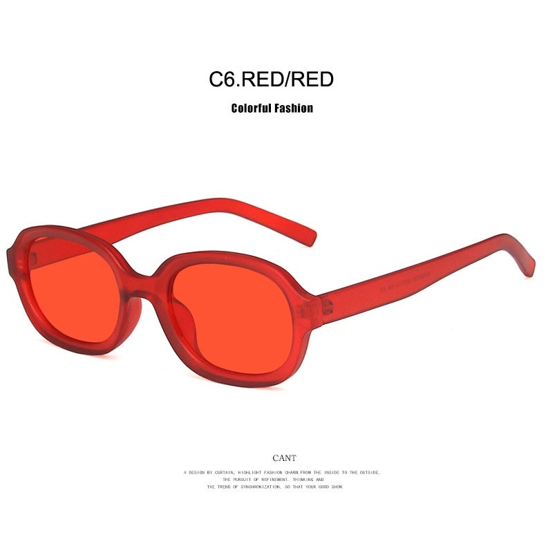Retro Sunglasses Women Plastic Oval Small Frame Glasses Men Pink Black Sun Glasses Female Male Lentes