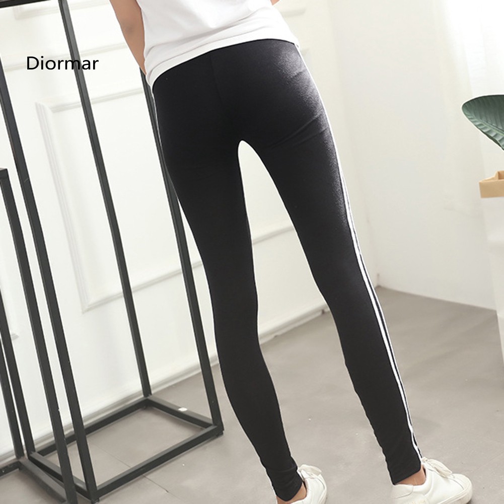 Quần legging thể thao kẻ sọc thời trang cho nữ