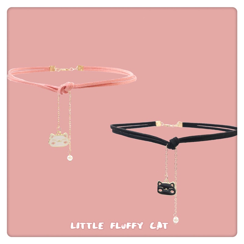 Vòng Cổ choker Mặt Hình Mèo Dễ Thương Phong Cách Nhật Bản Dành Cho Nữ