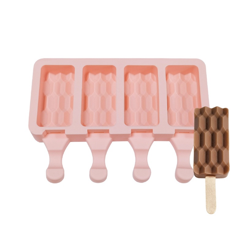 Khuôn Silicone Làm Kem 4 Ngăn Chống Dính