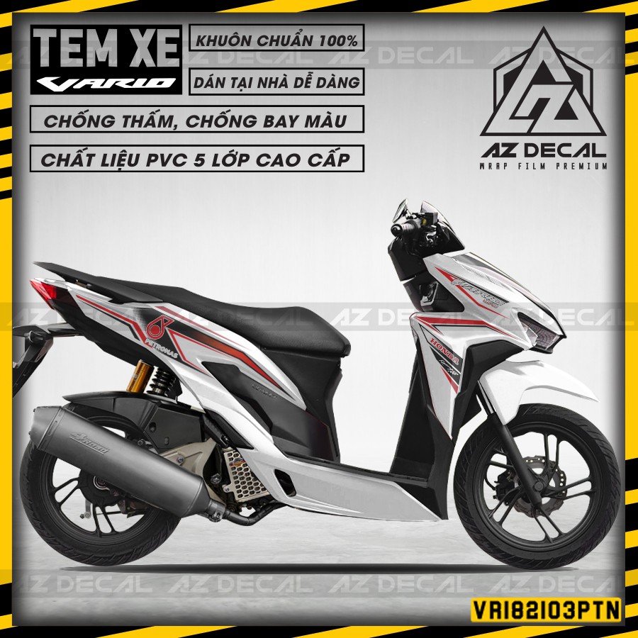 Tem Dán Xe Vario Mẫu Petronas 01 | VR182103PTN | Chất Liệu Decal PVC, Cắt Khuôn Sẵn, Chống Thấm Nước