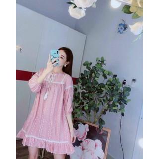 Đầm babydoll thuê hoa, vải mát phù hợp đi chơi đi du lịch