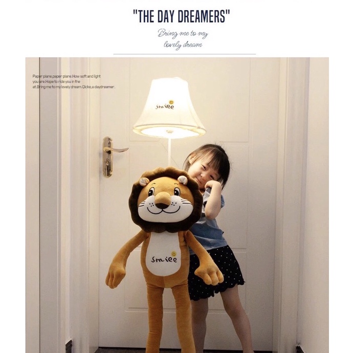 Đèn cây hình thú 3D hoạt hình nhồi bông dễ thương cho bé