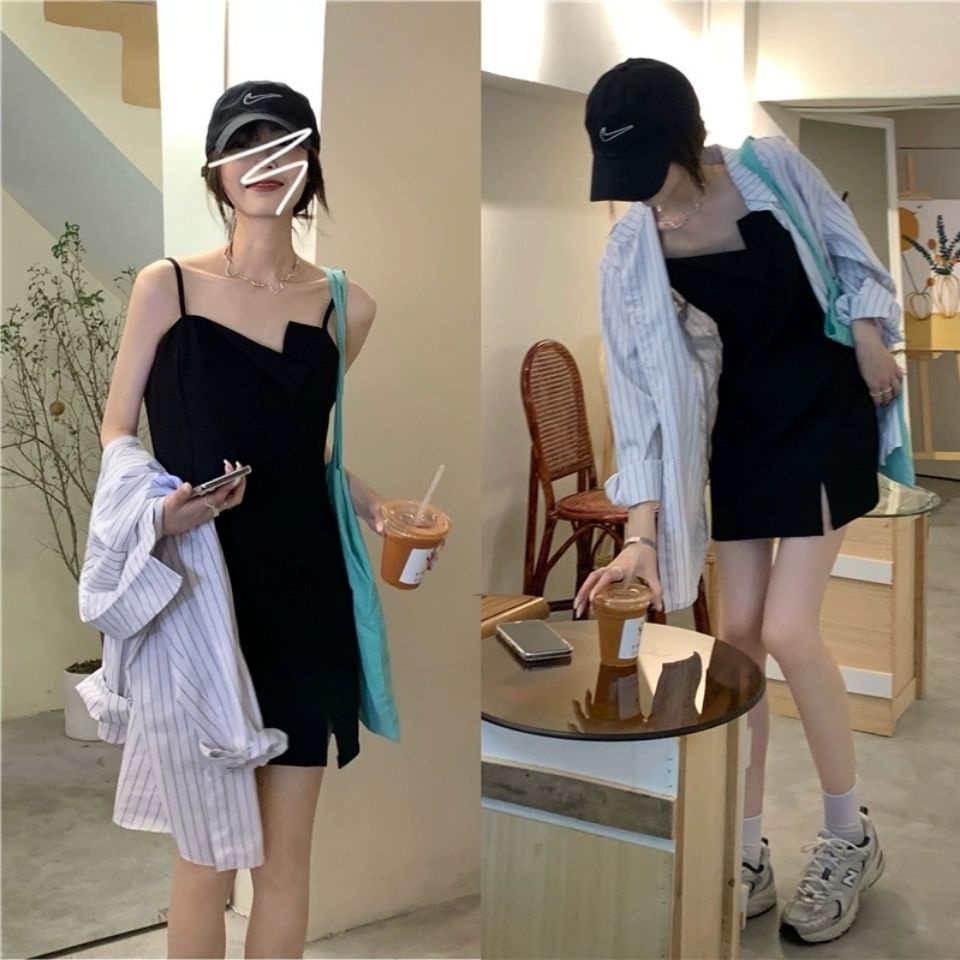 COZOK Đầm Không Tay Thiết Kế Độc Đáo Phong Cách Hàn Quốc