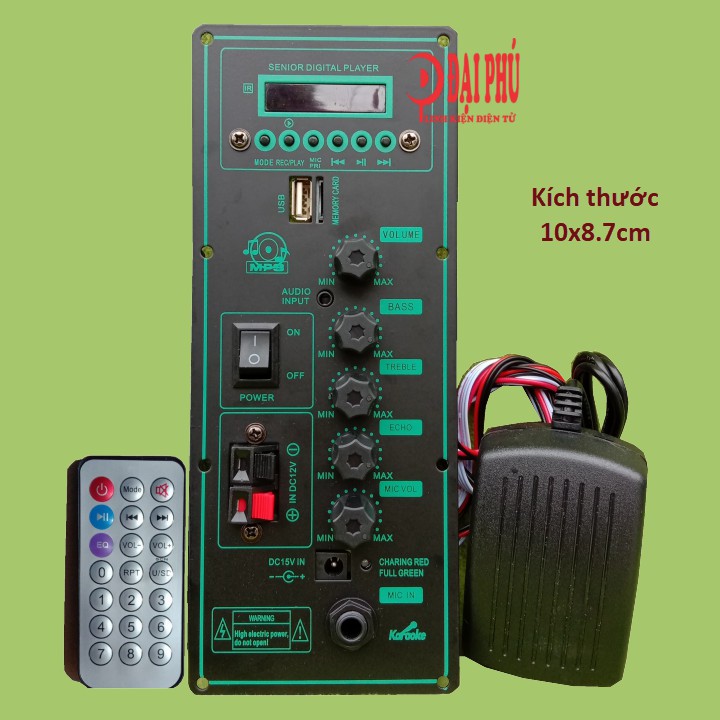 Mạch loa kéo HA8622 2 kênh kèm mic kèm micro